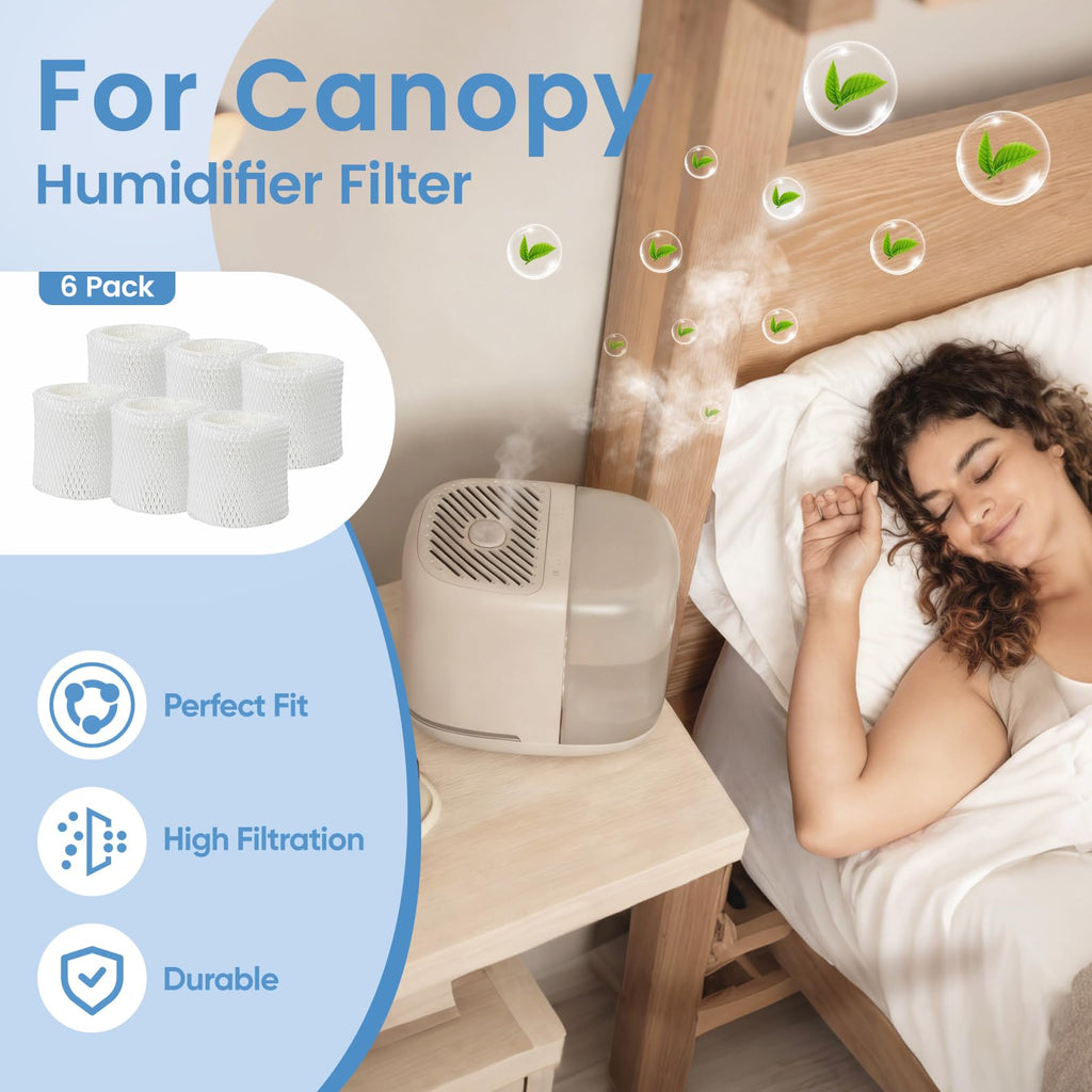 Humidifier Filter Replacement Compatible with Canopy Bedside and Nursery Humidifier, Made with Wood Pulp, Paper