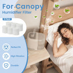 Humidifier Filter Replacement Compatible with Canopy Bedside and Nursery Humidifier, Made with Wood Pulp, Paper