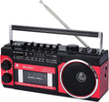 Portable Cassette Player with AM/FM/SW Radio & BT | Boombox for Home and Travel, Record from Radio, Play via SD/USB