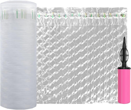 Inflatable Bubble Cushioning Wrap Roll Bottle Shipping Sleeves 15.7"x164' Air Pillows for Shipping Moving, Large Size