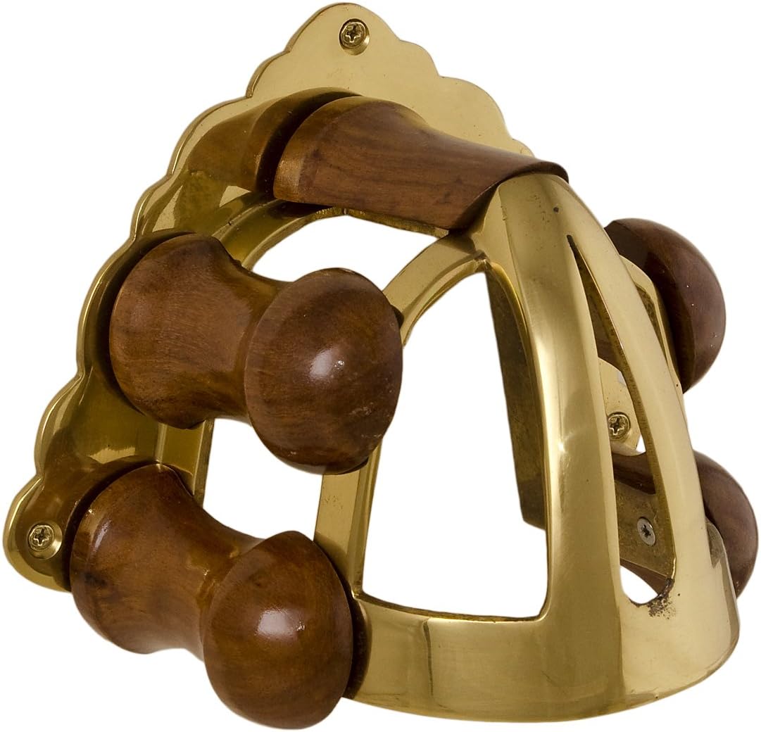 Brass and Wood Bridle Rack