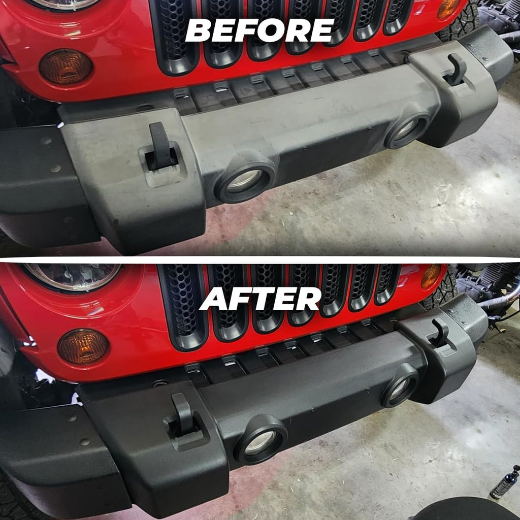 Black Trim Restorer - Lasts 6+ Months, Dye Infused Waterproof Plastic Restorer for Cars - Perfect for Faded Bumpers