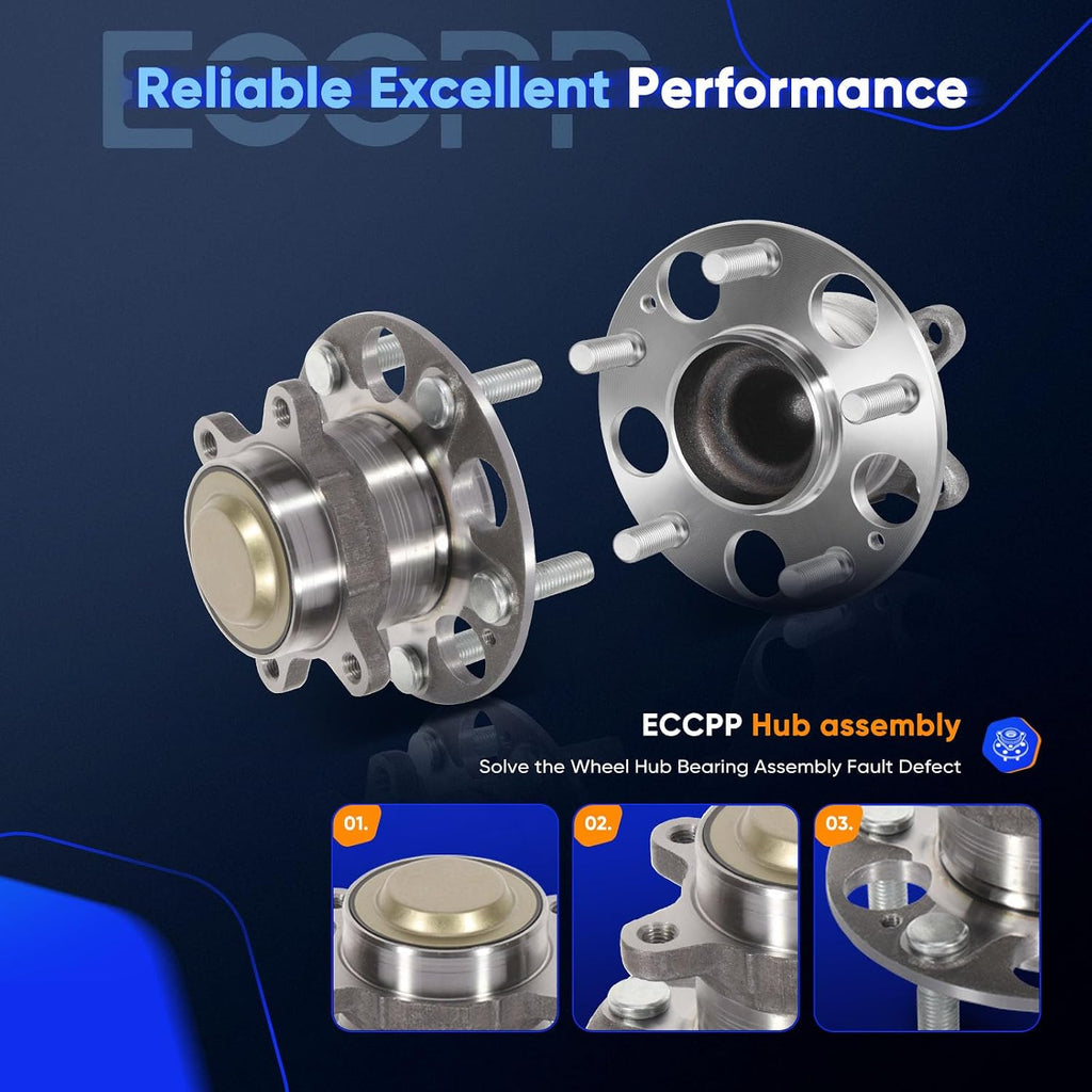ECCPP Wheel Hub and Bearing Assembly Rear 512450 for Honda Civic 2013-2015