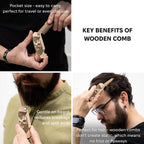 Beard Comb for Men (Half Skull)