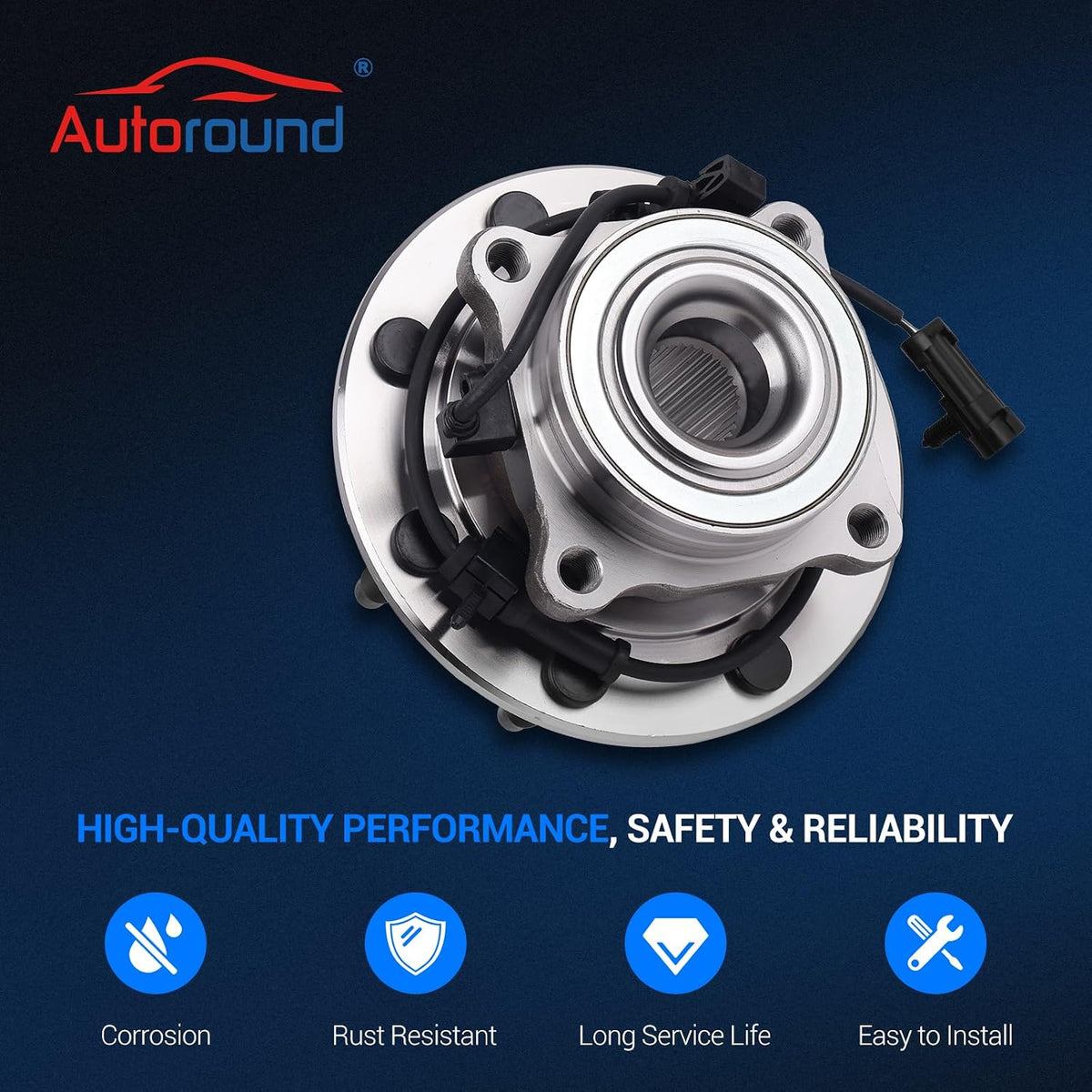 Autoround 515058 4WD Front Wheel Hub Assembly Fit for 1999-2007 Chevy & GMC