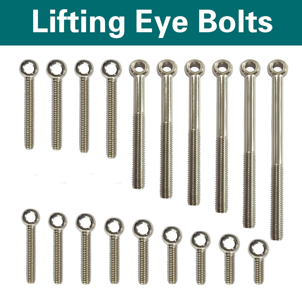 4Pcs M10 x 45mm Shoulder Swing Lifting Eye Bolt