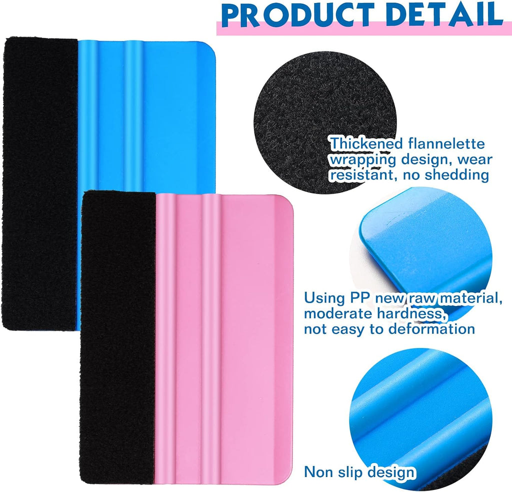 4 Pcs Weeding Tools for Vinyl, 2 Pcs Air Release Pen Glitter Craft Weeding Point Retractable Pin Pen with 2 Pcs Felt
