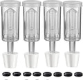 3-Piece Airlock 4 Pack with 4PCS #6 Stopper and 8PCS Grommets, Fermentation Airlock Beer Wine Kombucha Brewing