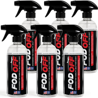 FOD Off Plexiglass Cleaner for Acrylic Polycarbonate and Plastic Windows (6 Pack)