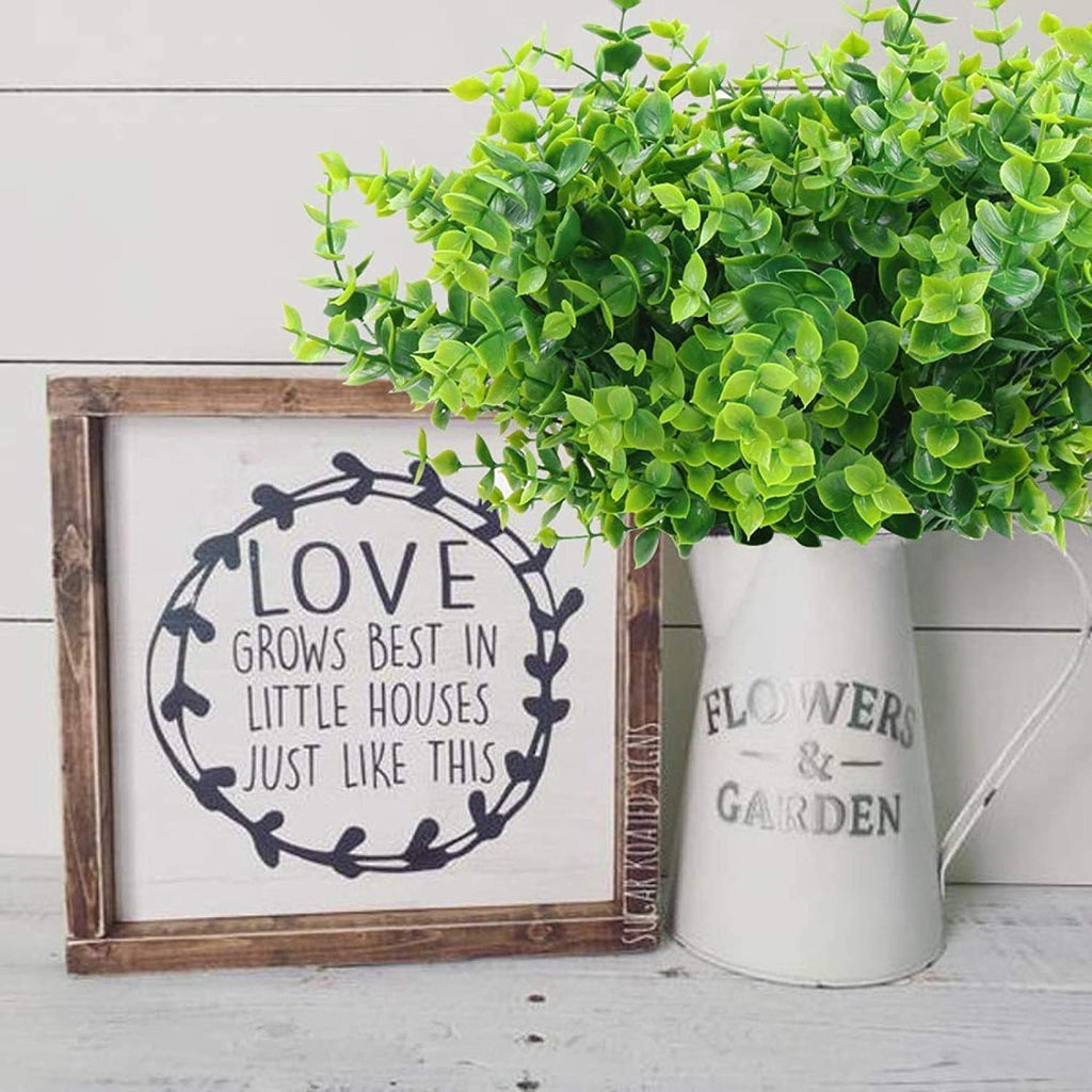 24 Bundles Artificial Greenery Stems Fake Plants Outdoor Decor