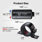EVIL ENERGY External Inline Fuel Pump 300 LPH High Flow 12V Universal