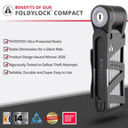 High Security Folding Bike Lock (Foldylock Compact - 33.5'')