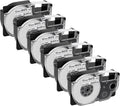 Replacement for Casio XR-12WE 12mm (1/2") Black on White Label Maker Tape | Compatible with Casio EZ Label Printers