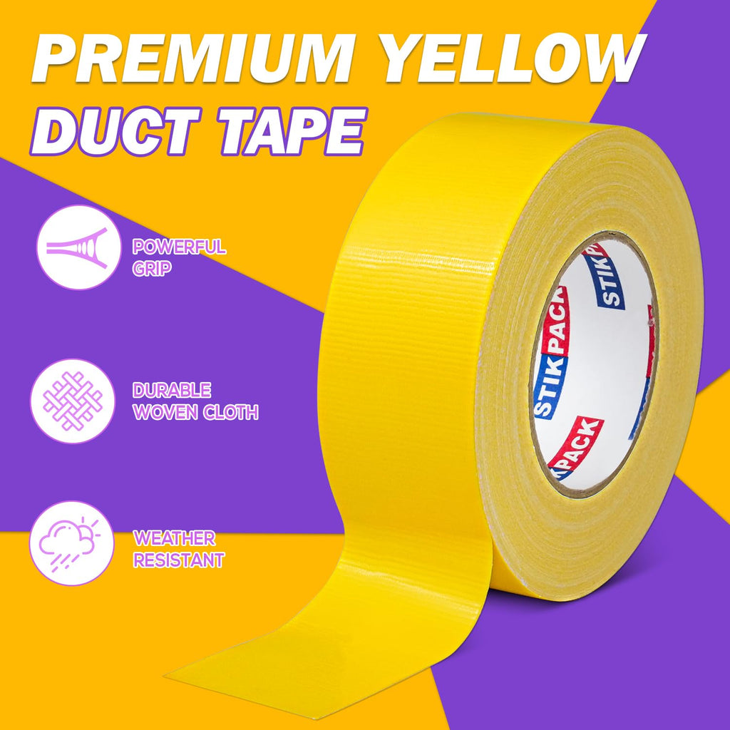 Heavy Duty Yellow Duct Tape 2 Inches x 165 Feet, 1 Roll