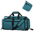 Packable Travel Duffle Bag with Shoe Compartment, 50L, Teal
