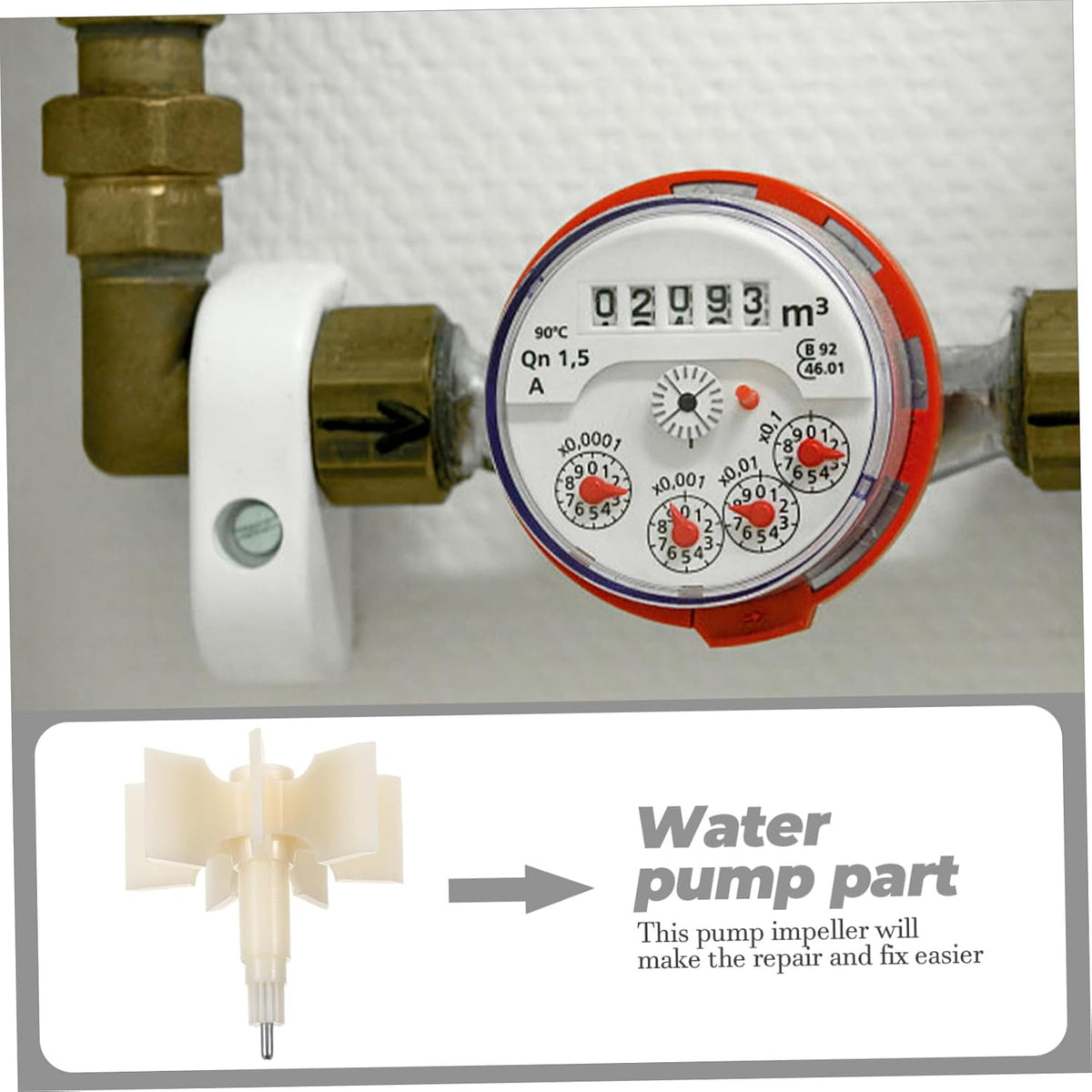 Utility Water Pump Impeller Replacement Transfer Pump Part 1/2 Inch
