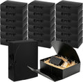 20PCS Black Gift Box with Lids Bridesmaid Proposal Box with Ribbon