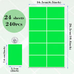 Fluorescent Green Label Stickers,3"x2" Sticker Labels,240 Pack Moving Label