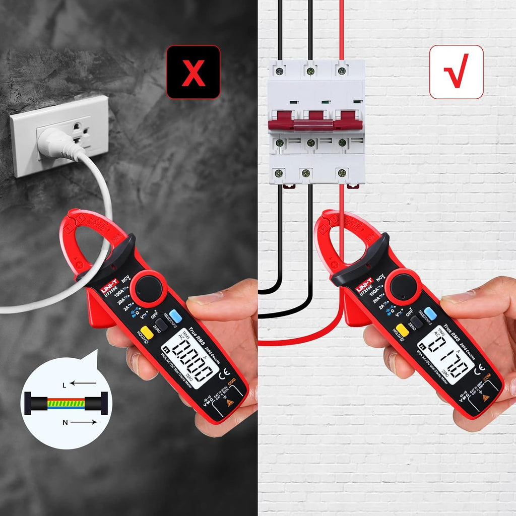 UNI-T UT210e Mini Clamp Meter & Alligator Electric Clips