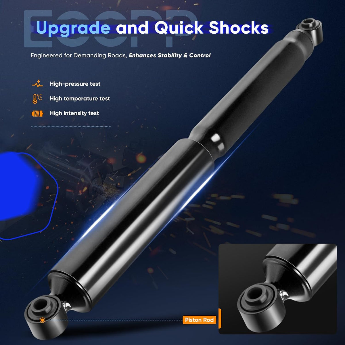 Rear Shocks Absorbers, ECCPP Gas Shocks for Dodge for Ram 1500 2009-2010