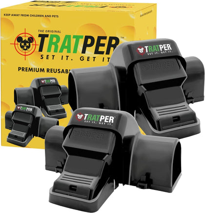 Rat and Chipmunk Traps. Prevents Accidental Triggering with Dual Tunneled Design. Covered Snap Traps for Humane Kill