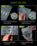16 Pack Wine Bags for Travel, Inflatable Bottle Protector Sleeve