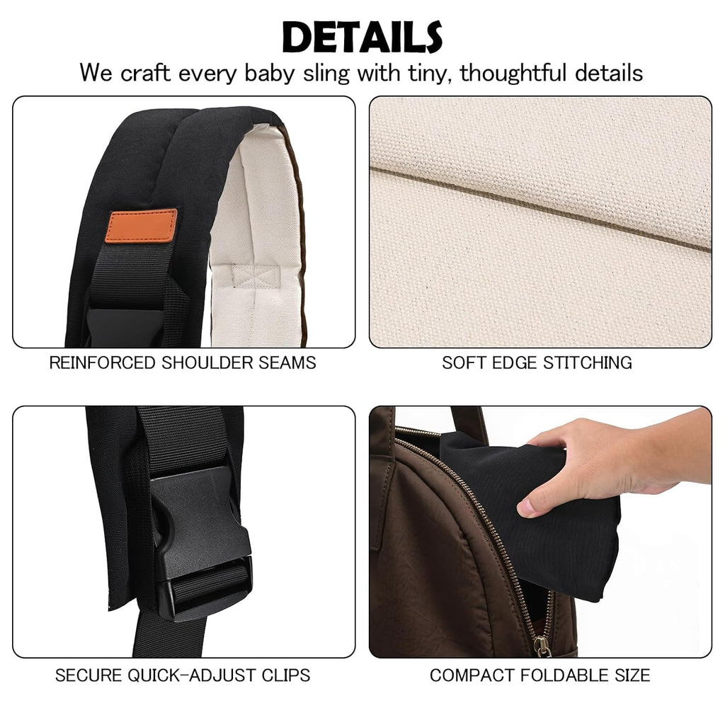 Baby Sling Carrier, Baby Carrier Newborn to Toddler with Adjustable Strap, Non-Slip Baby Half Wrapped Sling Hip
