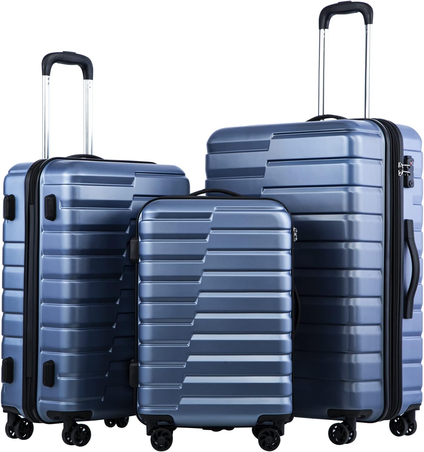Luggage Sets, 3 Piece Hard Shell Suitcase Set with Spinner Wheels, Expandable Large Checked Luggage, Lightweight