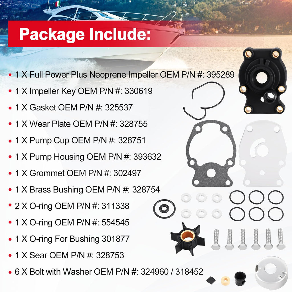 393630 Water Pump Kit Fit for Johnson Evinrude 20 25 30 35HP