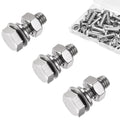 M8 x 16mm Hex Head Screws Bolts, Nuts, Flat & Lock Washers Kits