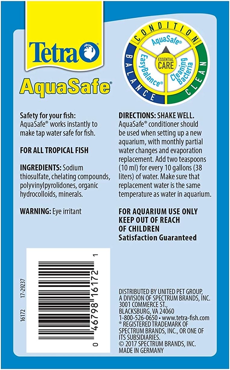 16172 AquaSafe Fish Tank Water Conditioner, 8.45 fl oz