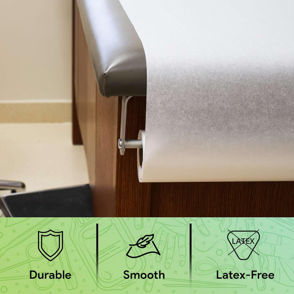 Medical Exam Table Paper 17"x125 Feet - 1 Roll of Disposable White Table Paper Rolls for Doctor's Offices