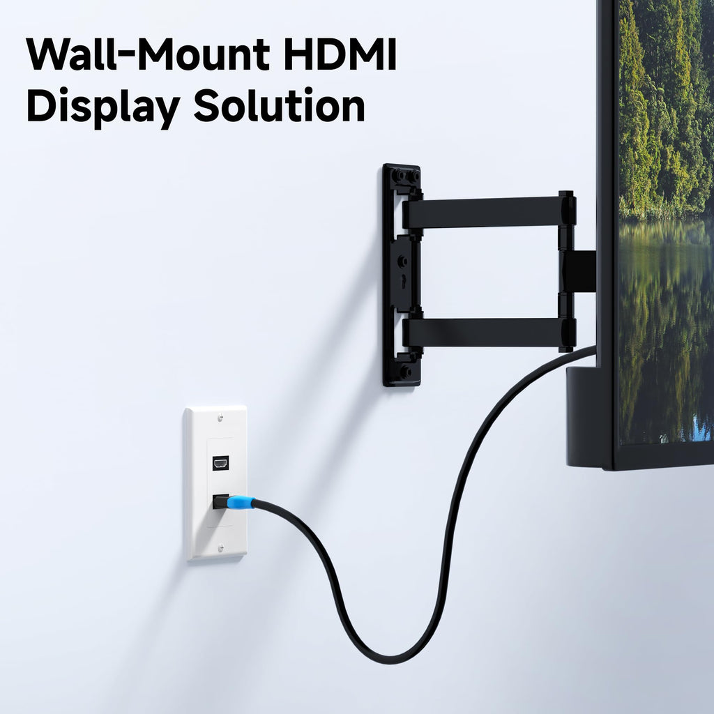 Cable Matters 2-Pack 2-Port 4K HDMI Wall Plate, White