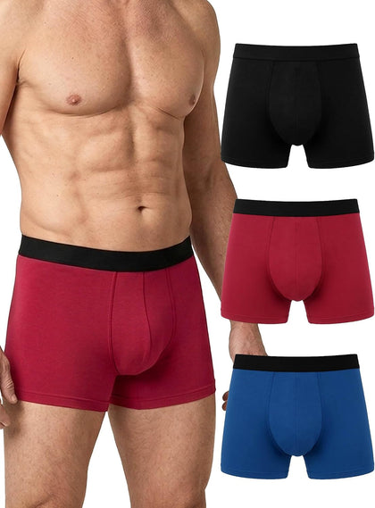 Mens Incontinence Underwear Washable Cotton Boxer Briefs 3 Packs