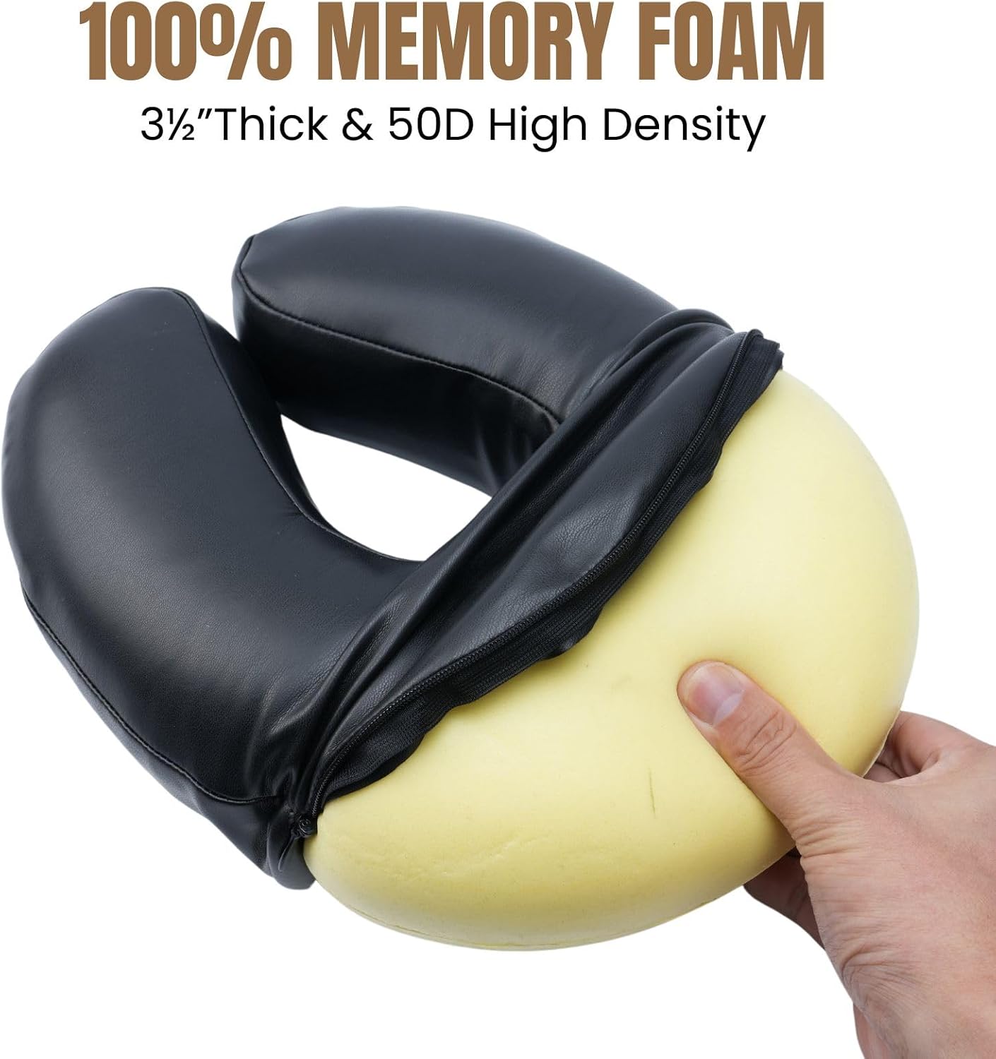 Massage Face Cradle with Cushion Massage Table Headrest | Fit Most Massage Table, Memory Foam, Adjustable