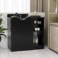 Salon Station, Shampoo Bowl with Cabinet, Freestanding Backwash Sink with Adjustable Shelf, UPC Certified Faucet