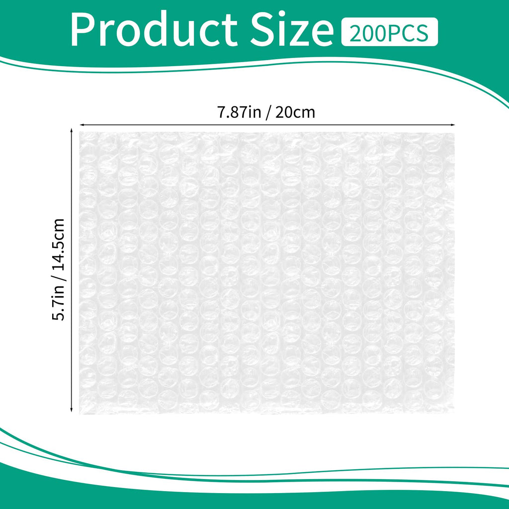 200 Pack Bubble Wrap Pouches, 7.8 x 5.7 Inch Bubble Foam Wrap
