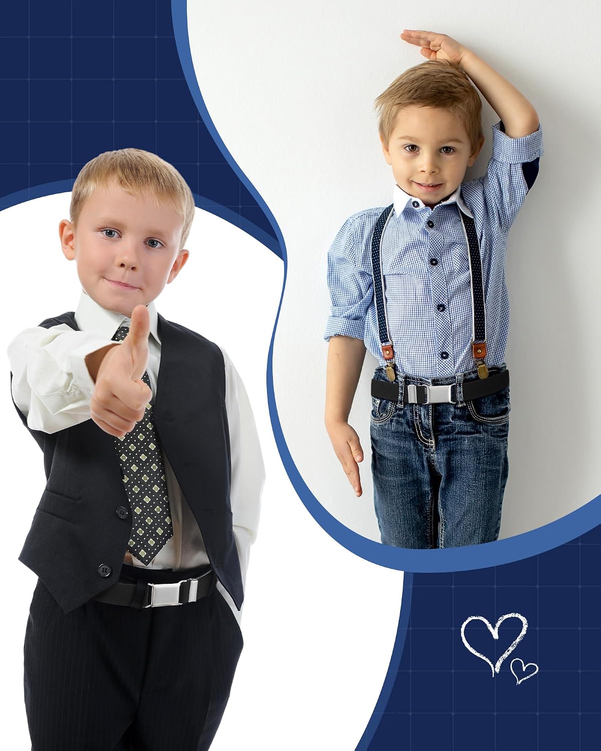 4 Pcs Kids Buckle Belt Kid Adjustable Elastic Belt Boy Stretch Belt for Children Favor