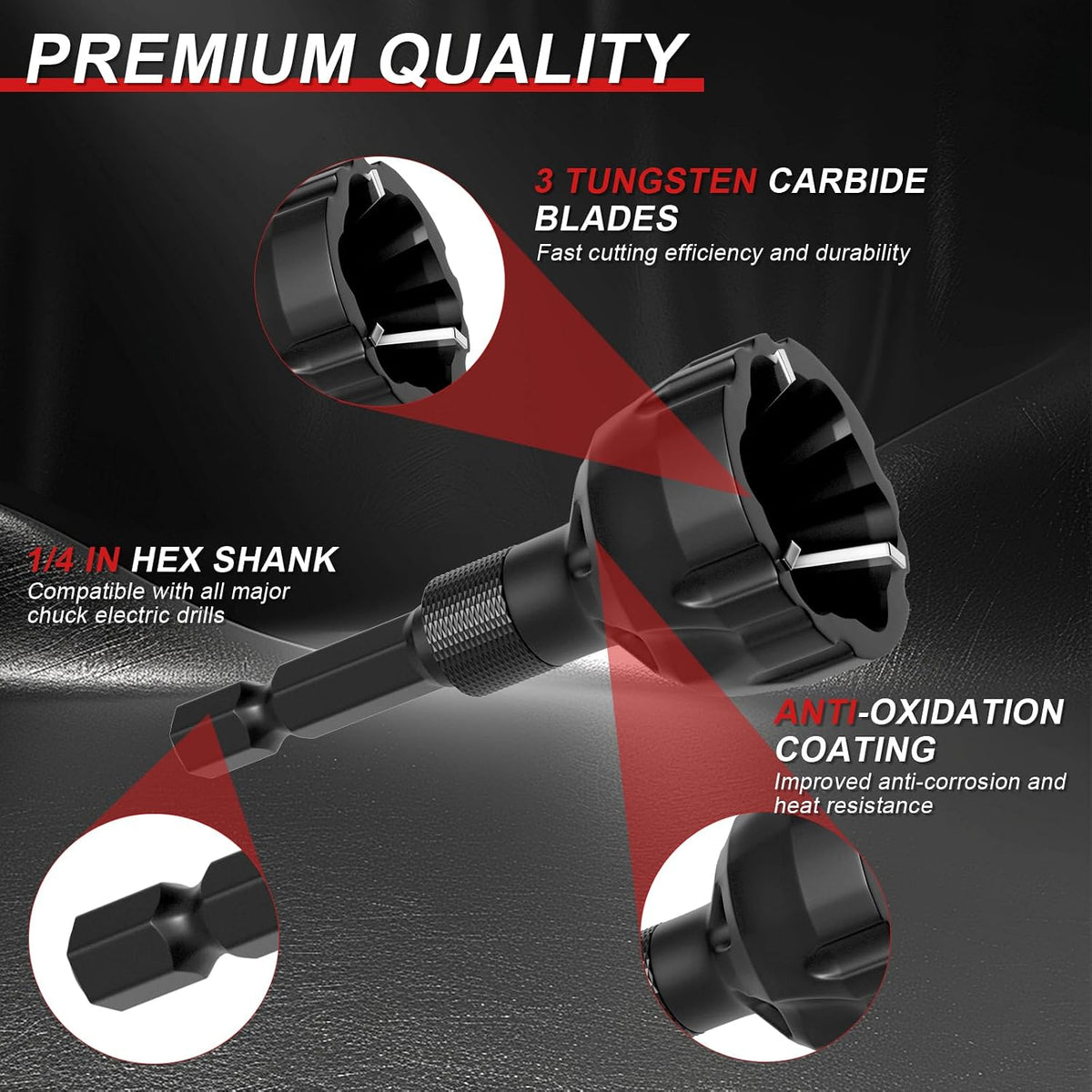 2-Pack Deburring External Chamfer Tool 1/8"-3/4" (3-20mm)
