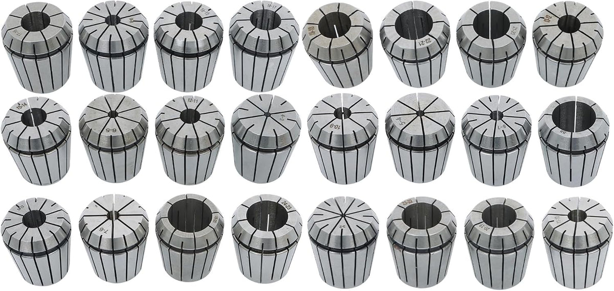 24Pcs ER40 Collet Set Spring Clamping Collets 3-26 mm