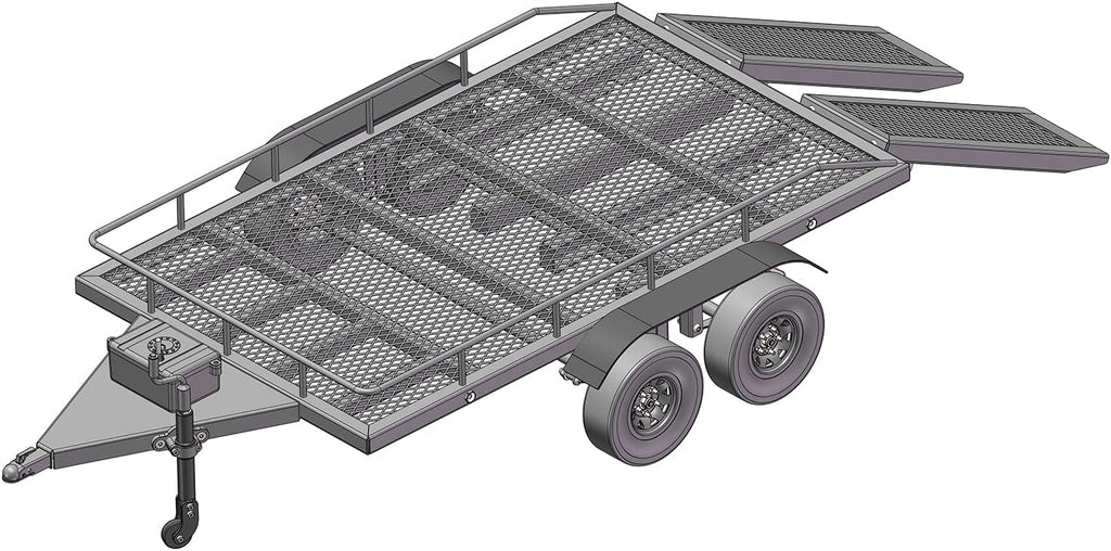 Heavy Duty Truck Trailer for 1/10 RC Crawler Car Axial SCX10 SCX10 II SCX10 III Traxxas TRX4 TRX6 D90 CC01