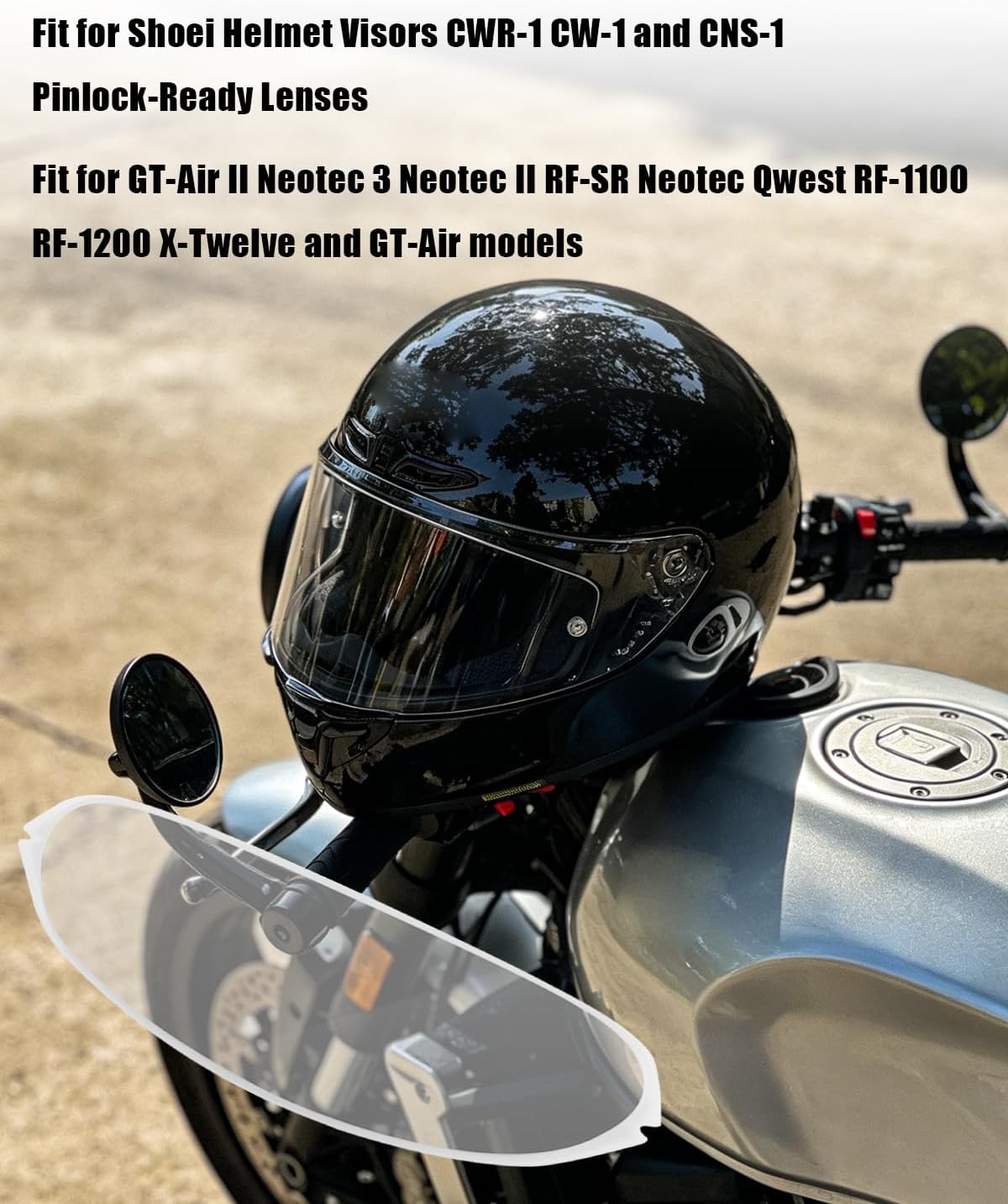 Anti-Fog Insert Fit for Shoei Helmet Visors CWR-1 CW-1 and CNS-1 | Fit for GT-Air II Neotec 3 Neotec II RF-SR Neotec