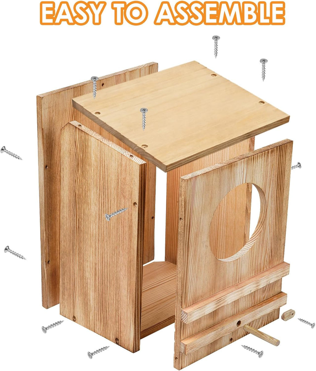 Large Barn Owl House,15.8 * 10.6 * 8.7IN Owl Nesting Box for Outside