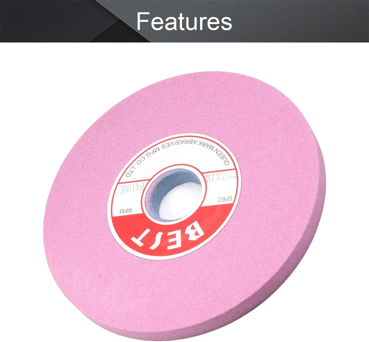 7-Inch 100-Grit Bench Grinding Wheel Chrome Corundum