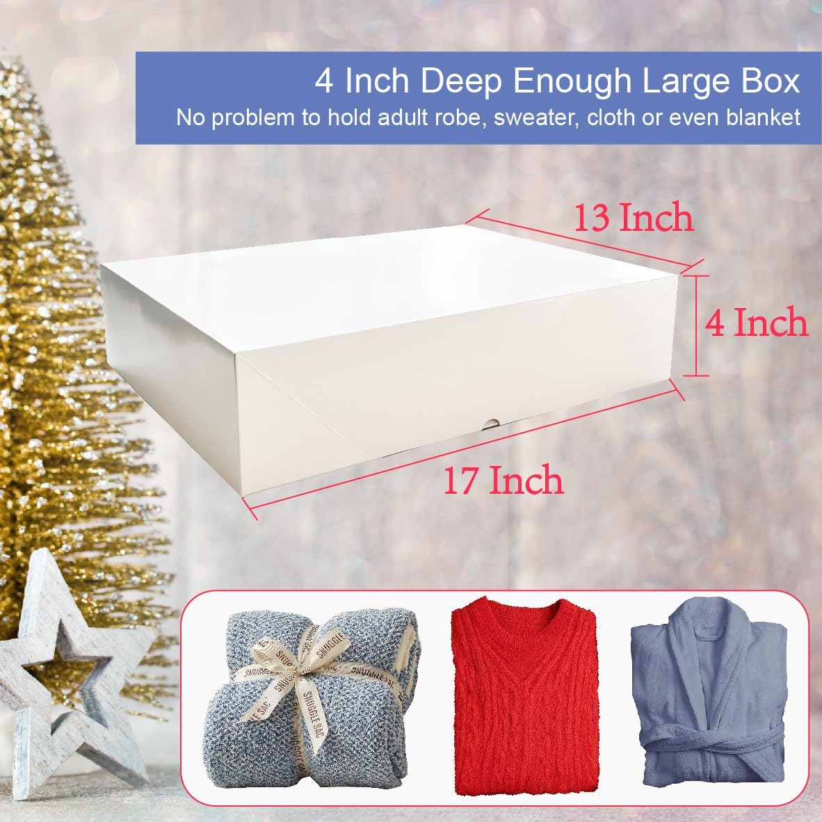 12 Packs Oversized Extra Large Gift Boxes with Lids for Presents