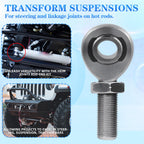 YIFUOK 5/8" Heim Joint Rod End Bearing w/Jam Nut 4-Pack