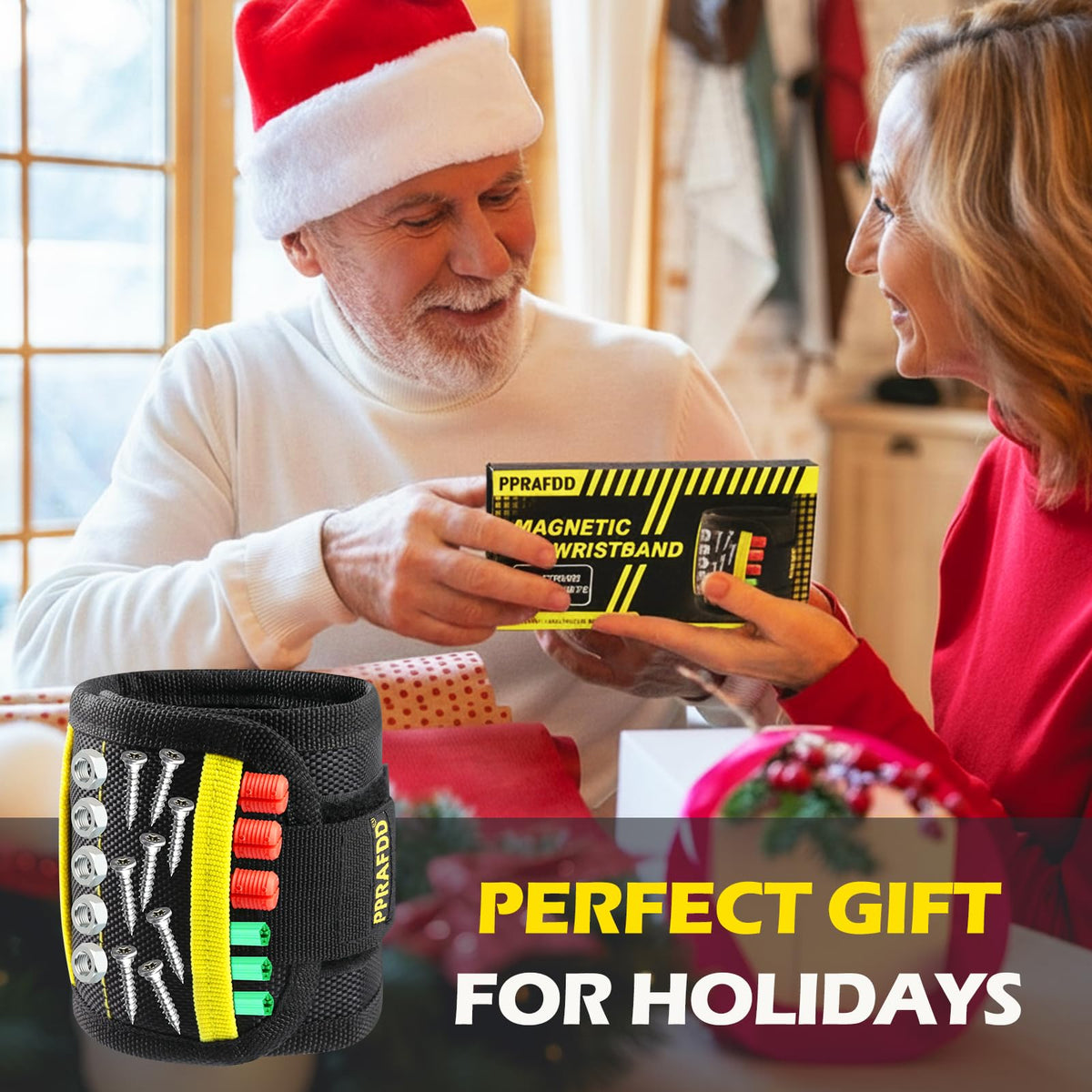 Magnetic Wristband for Tools, Gift for Men Stocking Stuffers