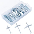 Hollow Wall Anchors Assorted Kit, 44Pc Heavy Duty Toggle Bolts and Wing Nut Kit, Drywall Anchors Assortment Set