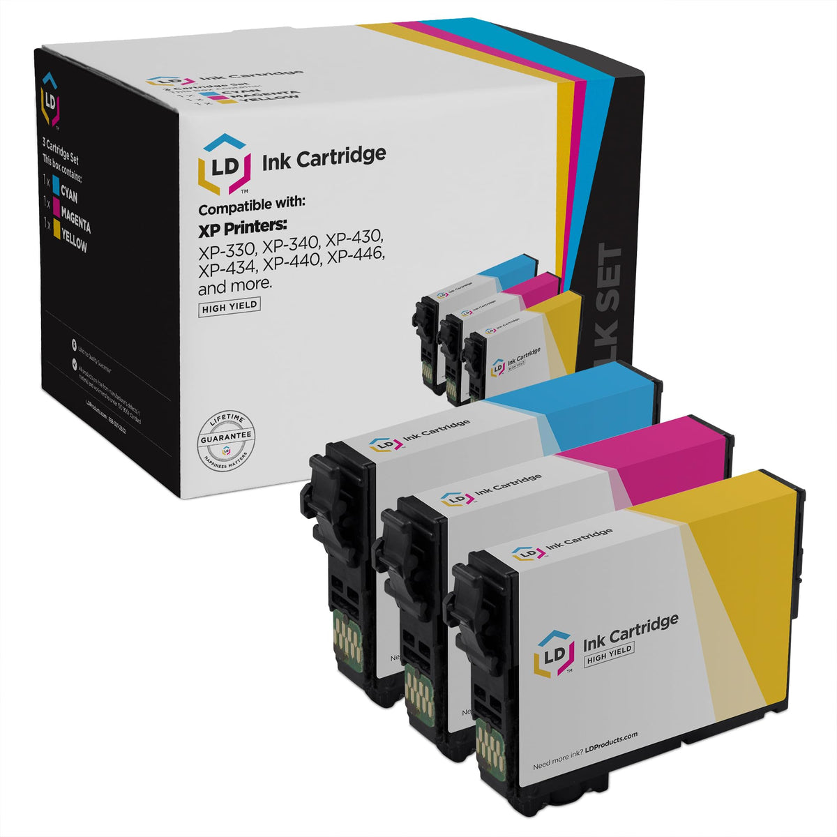 Products Compatible Ink Replacement for Epson XP-330 T288 (CMY, 3-Pack)