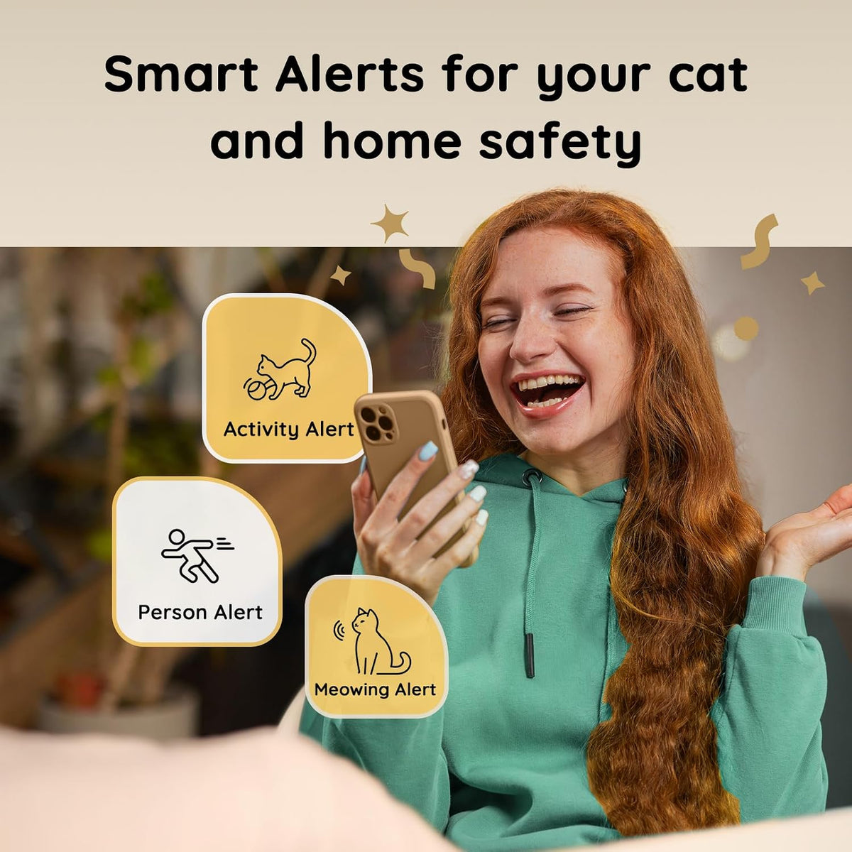 2K Pet Camera Treat Dispenser, AI Photo Album, Dog Camera with 360° Auto Tracking & 5G/2.4G WiFi, 2-Way Talk, Remote